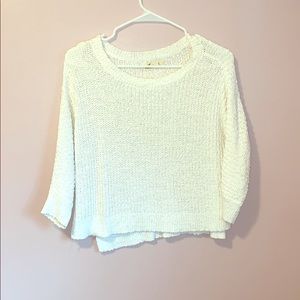 White, Cropped Sweater